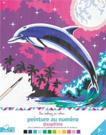 Les ateliers du calme : peinture au numéro : dauphins